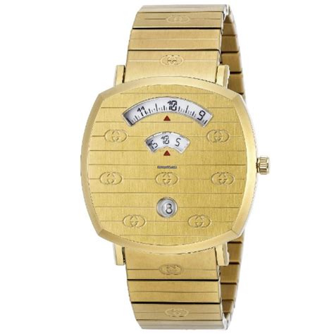 gucci grip yellow gold dischi girevoli|Gucci Grip Quartz Gold Dial Unisex Watch YA157409.